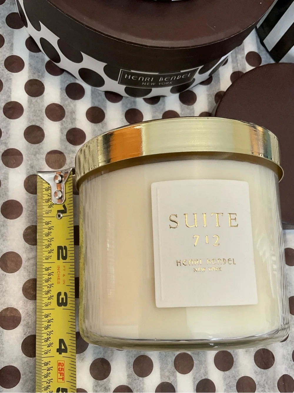 Henri Bendel SUITE 712 Candle 14.5oz Modern Clear Glass